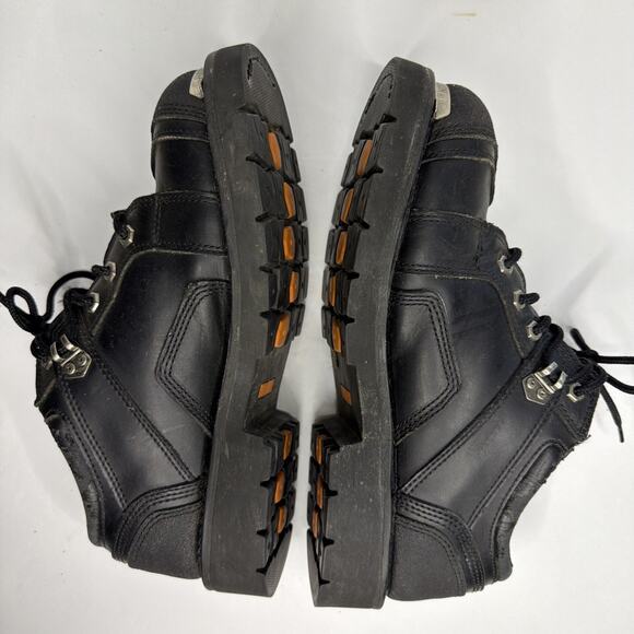 Harley Davidson Men’s size 11 1/2 Motorcycle Shoes Black 93097 Low Boots Toe Pad main image 6